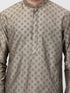 Men's Beige Cotton Silk Blend Kurta
